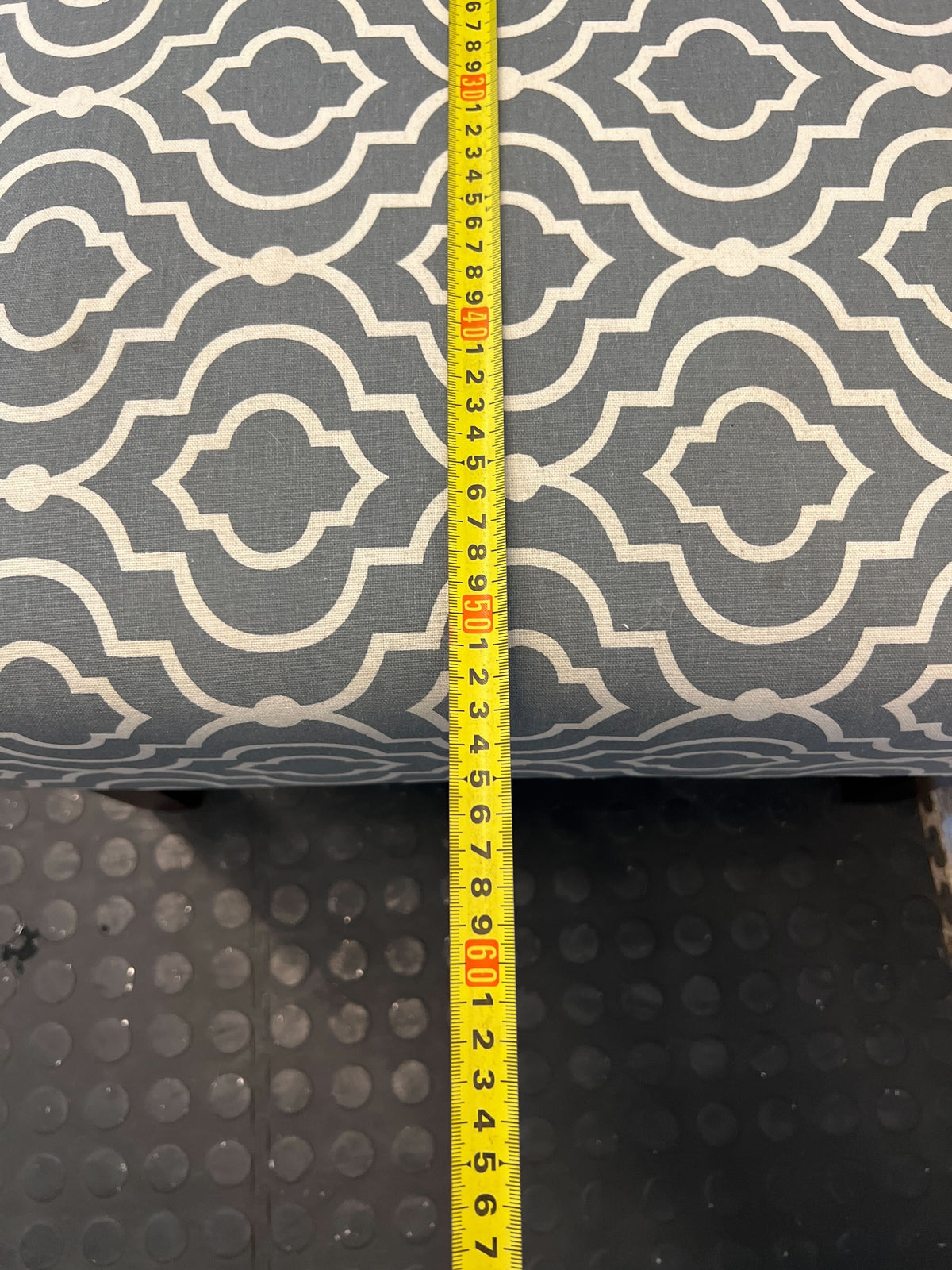 Chic Grey & White Geometric Slipper Chair