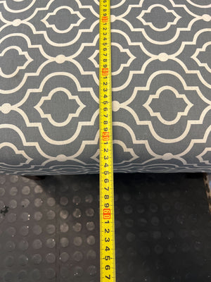 Chic Grey & White Geometric Slipper Chair