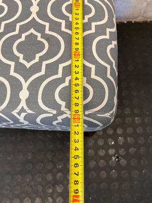 Chic Grey & White Geometric Slipper Chair