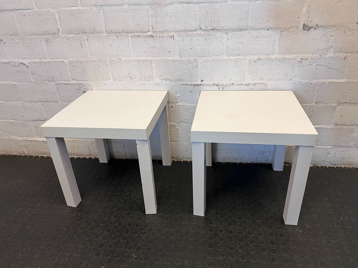 Chic Light Grey Square Side Table - Versatile Accent Piece - 2ndhandwarehouse.com