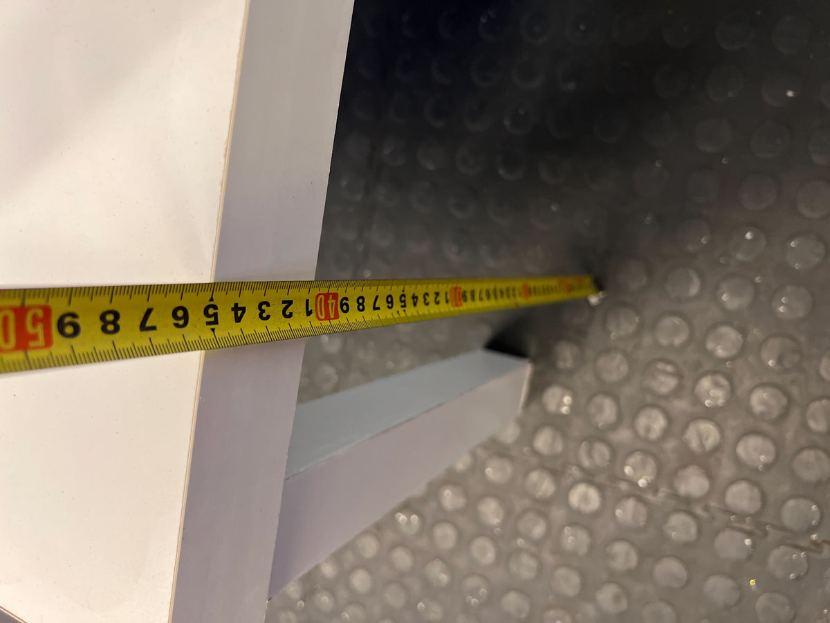 Chic Light Grey Square Side Table - Versatile Accent Piece - 2ndhandwarehouse.com