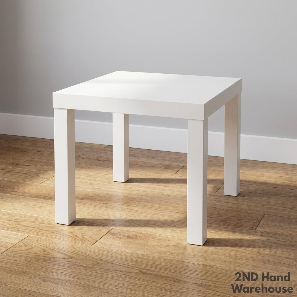 Chic Light Grey Square Side Table - Versatile Accent Piece - 2ndhandwarehouse.com