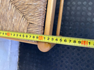 Chic Natural Wood Dining Chair with Woven Seat - Minor Wear - PRICE DROP has damage - 2ndhandwarehouse.com