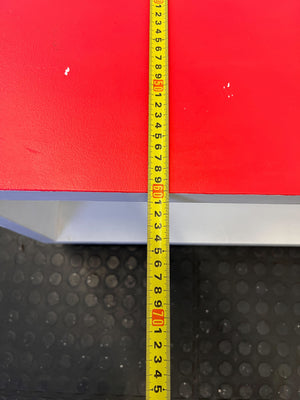 Chic Red and White Coffee Table with Minimal Wear