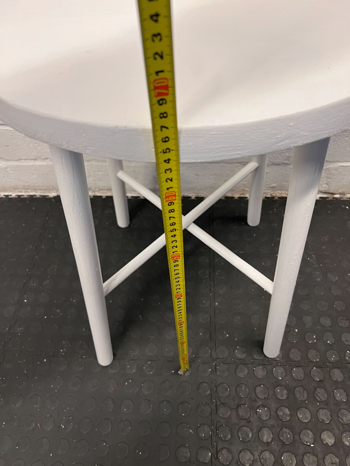 Chic Round White Wooden Side Table