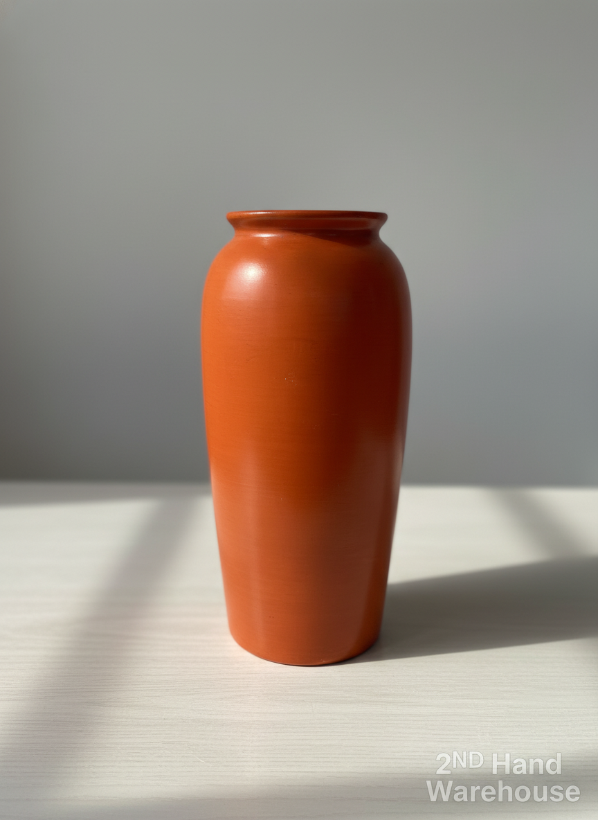 Chic Terracotta Hue Tall Decorative Vase