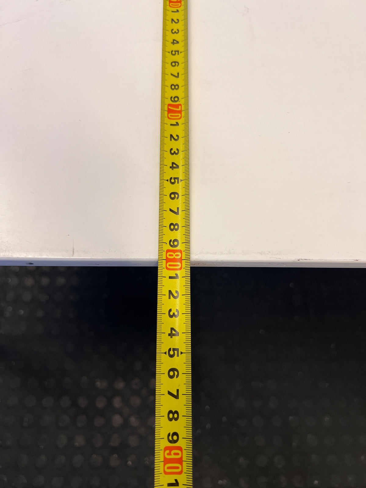 Chic White Rectangular Table with Natural Wood Legs – Minor Wear - REDUCED