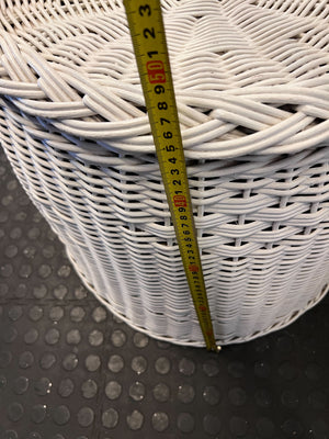 Chic White Wicker Rattan Accent Chair - 2ndhandwarehouse.com