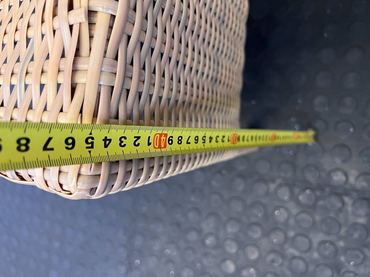 Chic Woven Rattan Dining Chair - Light Brown - Heavy Wear