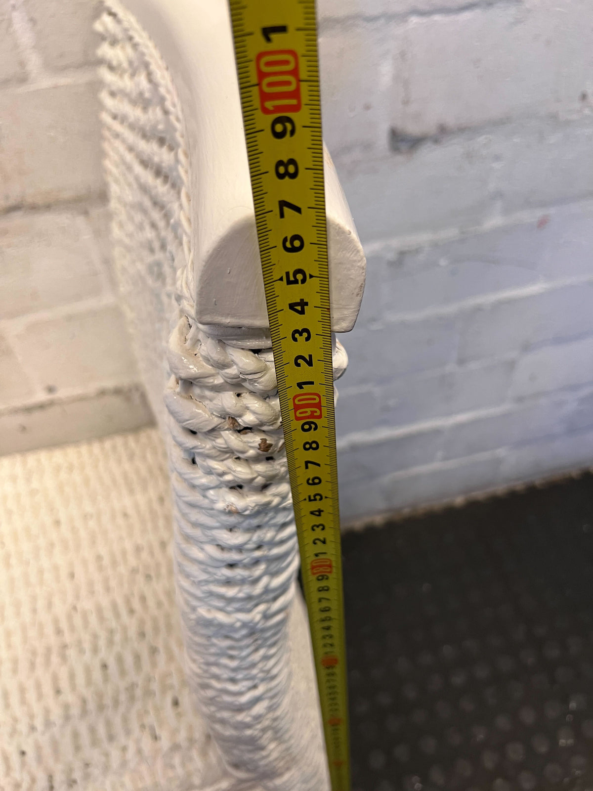 Chic Woven White Dining Chair - Coastal Boho Style - 2ndhandwarehouse.com