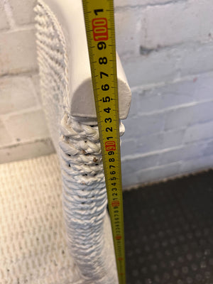 Chic Woven White Dining Chair - Coastal Boho Style - 2ndhandwarehouse.com