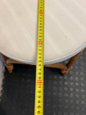Chic Rattan Dining Chair with Cream Cushion – Vintage Style - PRICE DROP - 2ndhandwarehouse.com