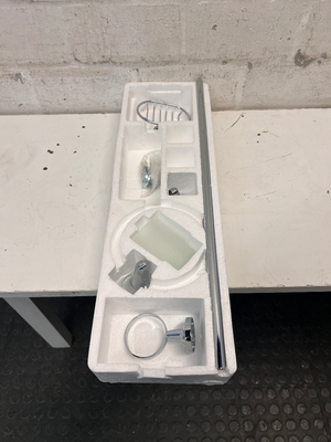 Chrome Finish Wall Mounted Bathroom Rail with Accessories