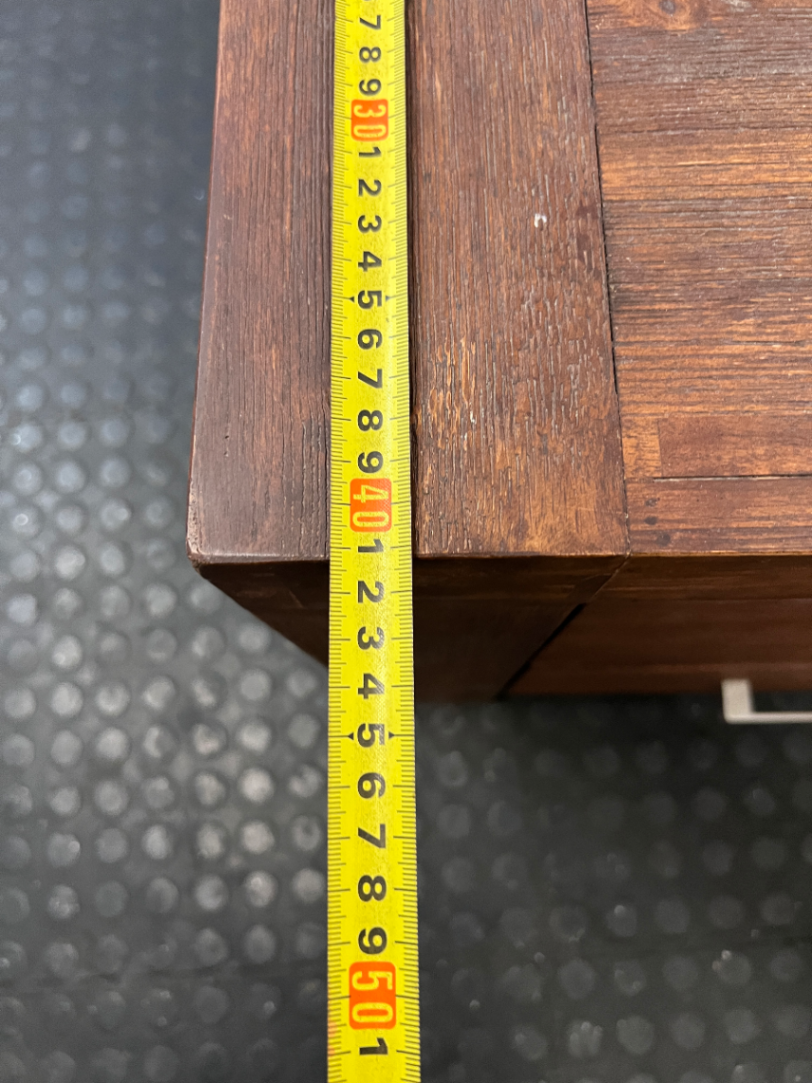 Chunky Acacia Wood Bedside Pedestal with Two Drawers — Minor Scuff M - 2ndhandwarehouse.com