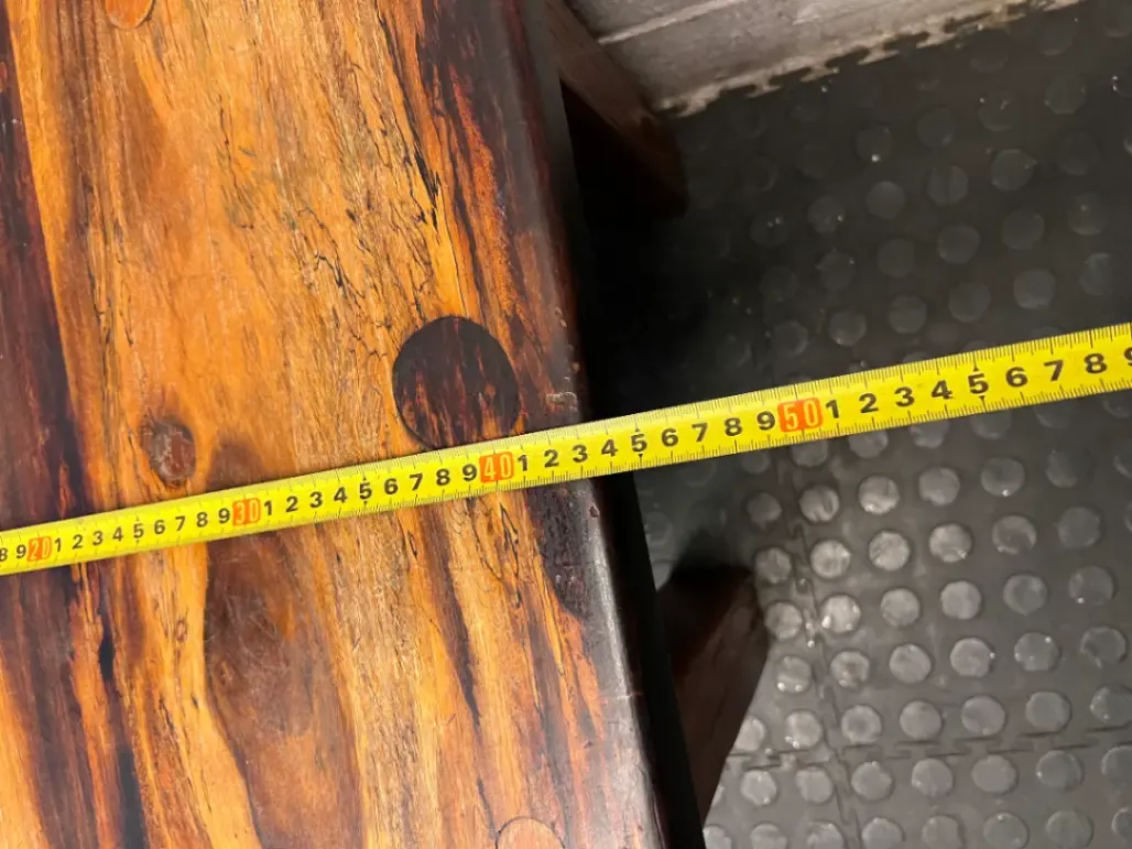 Chunky Rustic Wooden Side Table — Good Working Order