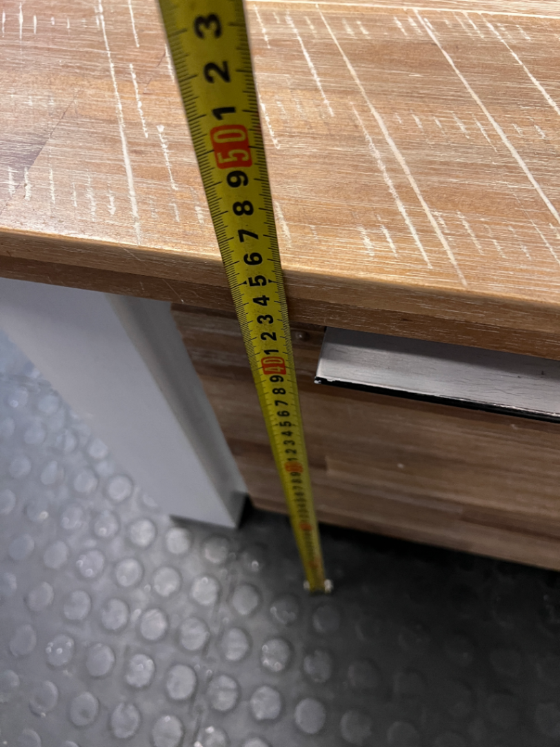 Cielo White Wood Side Table with Timber Top