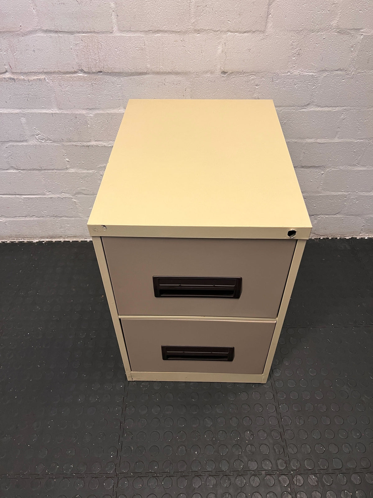 Beige Metal Filing Cabinet with Minor Imperfections