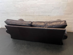 Classic Brown Leather 2-Seater Sofa - Timeless Comfort