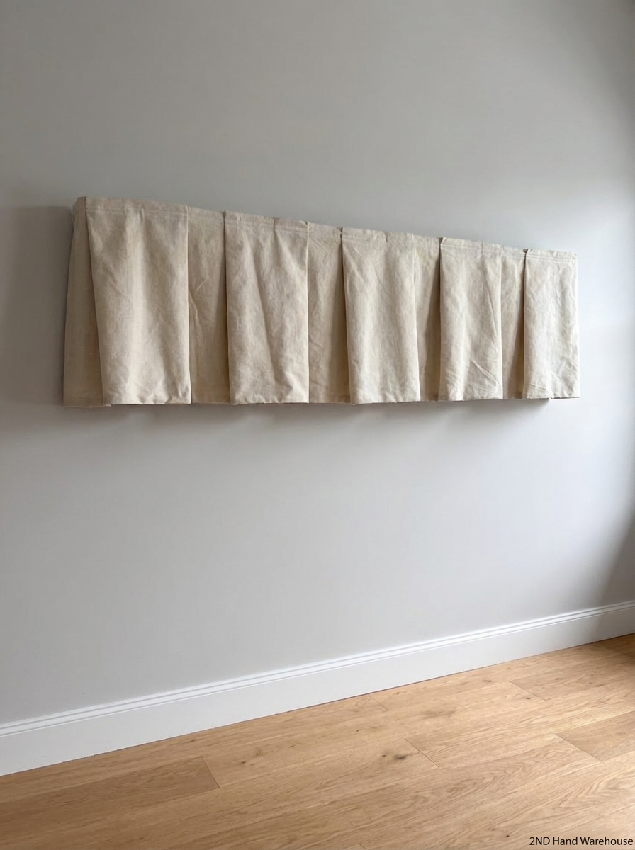 Classic Cream Pleated Curtain Valance - 2ndhandwarehouse.com