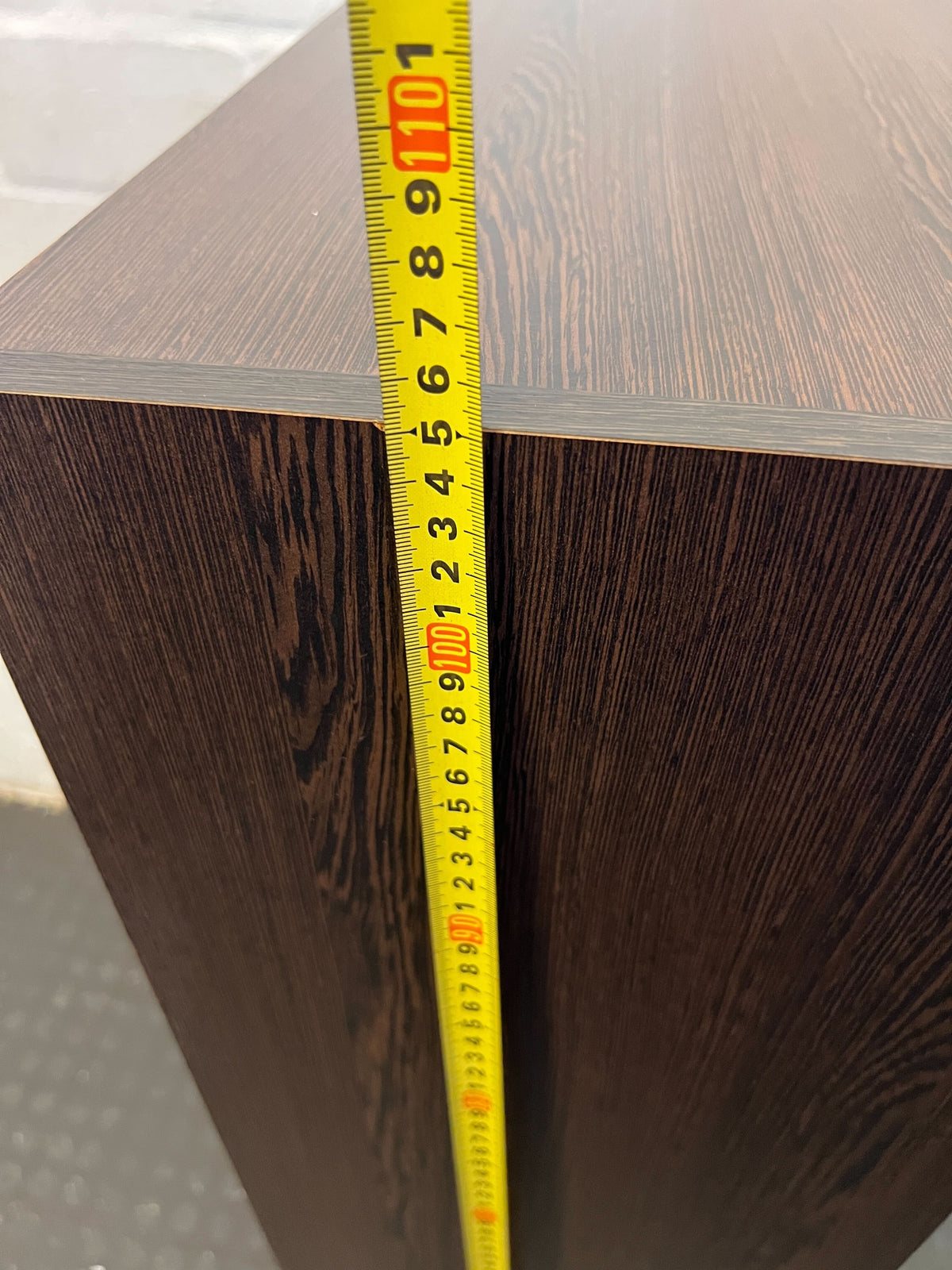 Classic Dark Wood Finish 4-Shelf Bookcase- some damage 60 by 30