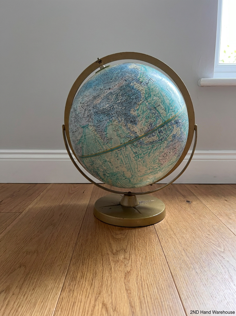 Classic Desktop World Globe on Mustard Base