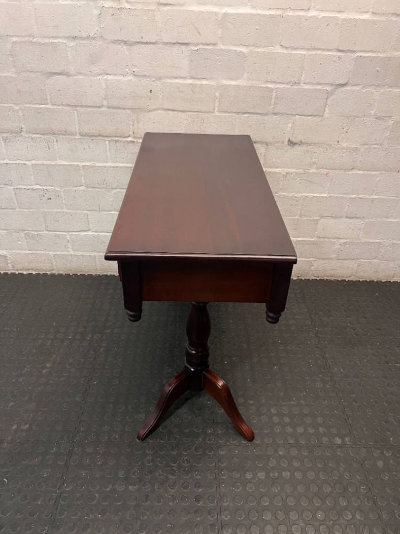 Classic Mahogany-Finish 2-Drawer Side Server — Well-Maintained Condition - 2ndhandwarehouse.com