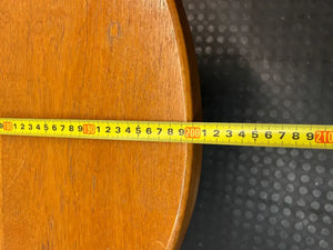 Classic Oval Wooden Trestle Dining Table — Fair Condition with Visible W - 2ndhandwarehouse.com