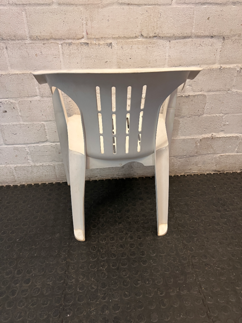 Classic White Plastic Armchair
