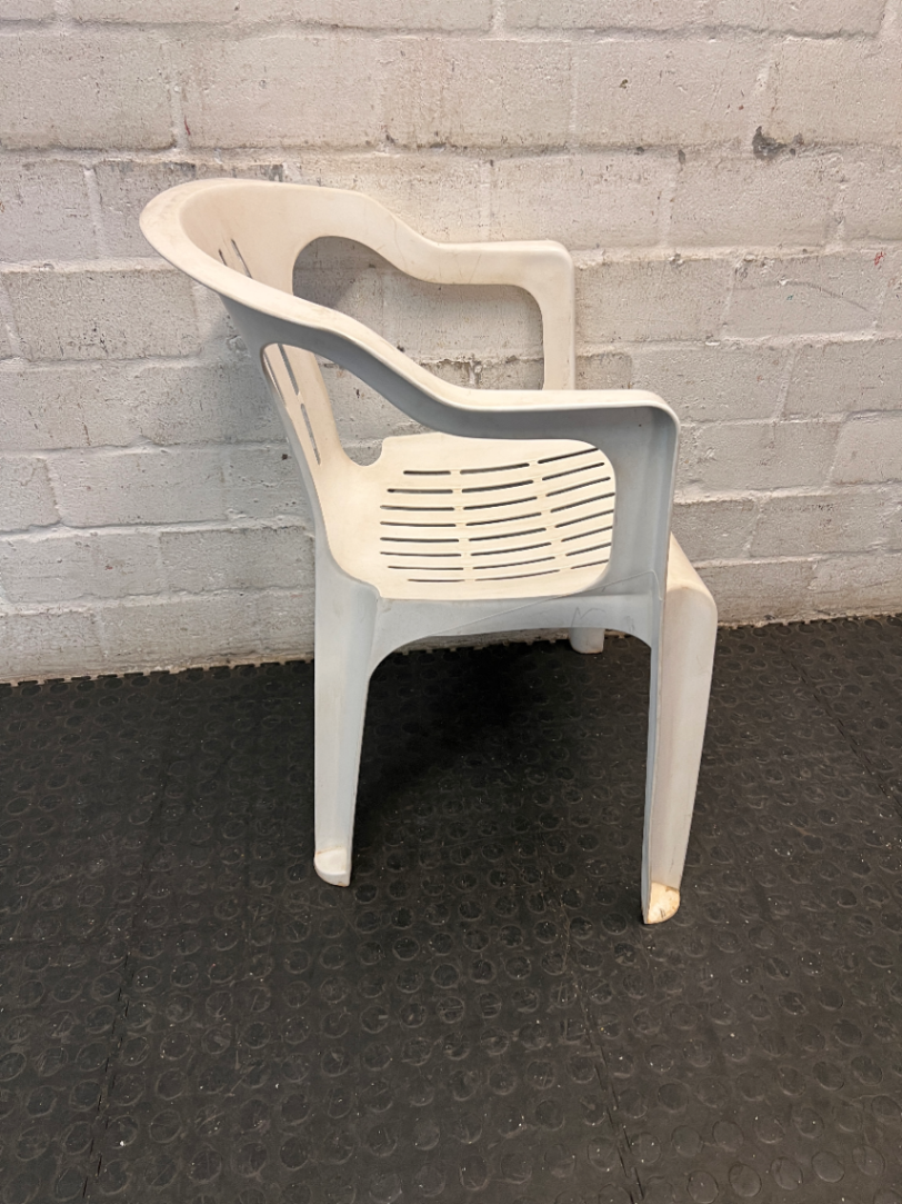 Classic White Plastic Armchair