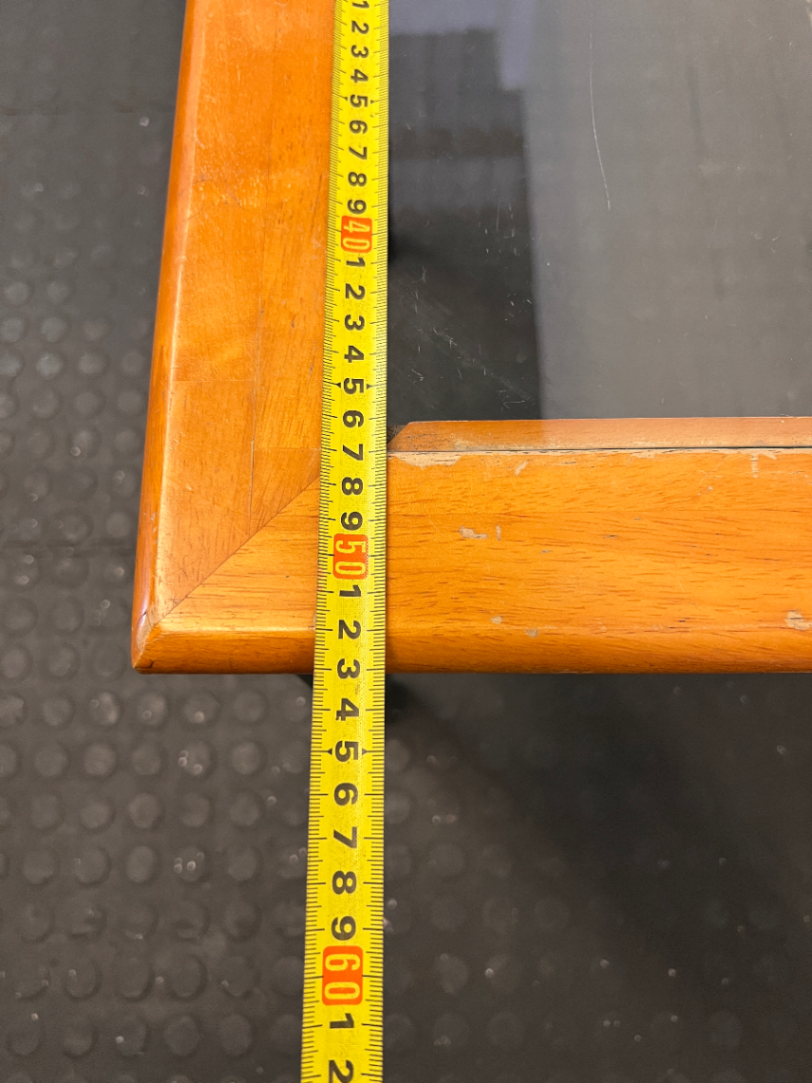 Classic Wood and Glass Side Table with Wrought Iron Style Base - 2ndhandwarehouse.com