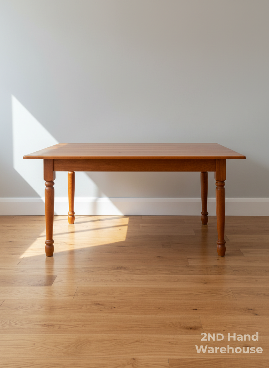 Classic Wooden Dining Table with Turned Legs ✨