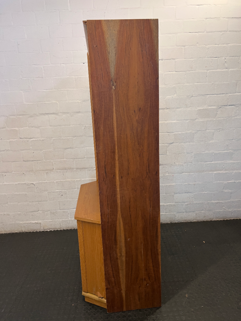 Classic Wooden Display Cabinet & Bookshelf with Bottom Cupboard - 2ndhandwarehouse.com