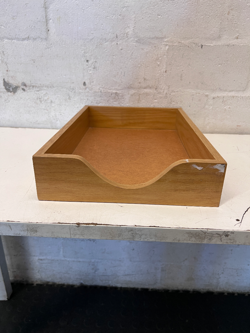Classic Wooden Letter Tray - Small Mark on Front Corner - 2ndhandwarehouse.com