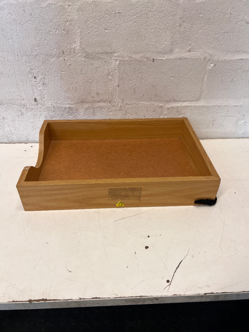 Classic Wooden Letter Tray - Small Mark on Front Corner - 2ndhandwarehouse.com