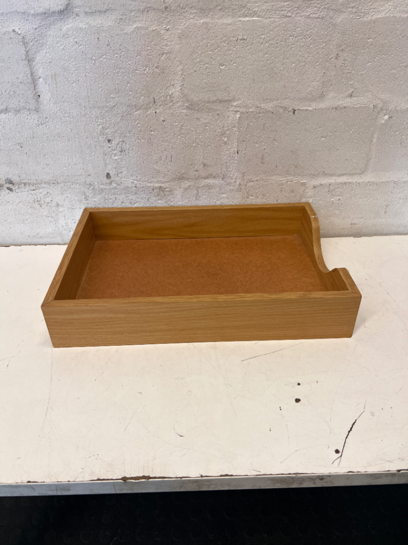 Classic Wooden Letter Tray - Small Mark on Front Corner - 2ndhandwarehouse.com