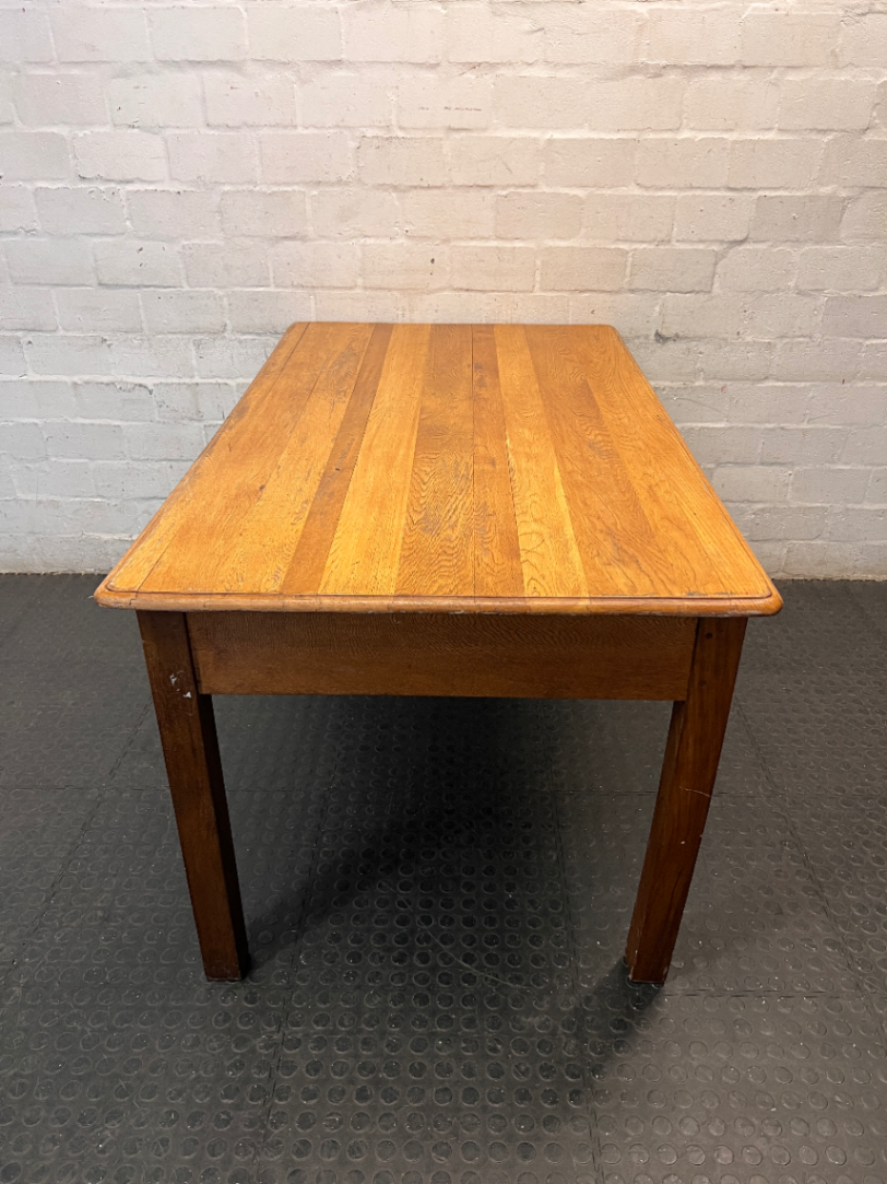 Vintage-Style Two-Drawer Wooden Office Desk