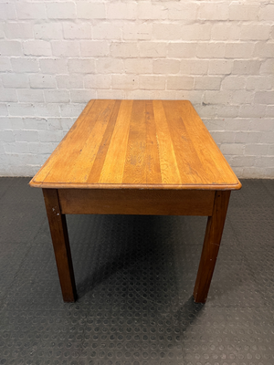 Vintage-Style Two-Drawer Wooden Office Desk