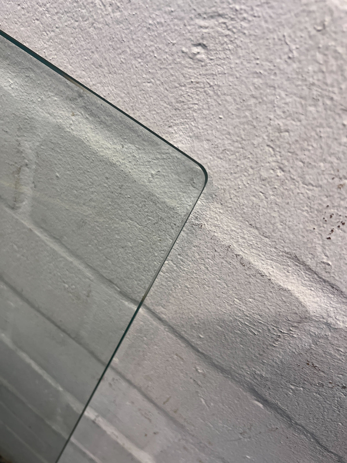 Clear Glass Tabletop - Rectangular Shape with Minor Chip - 2ndhandwarehouse.com