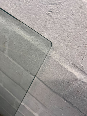 Clear Glass Tabletop - Rectangular Shape with Minor Chip - 2ndhandwarehouse.com