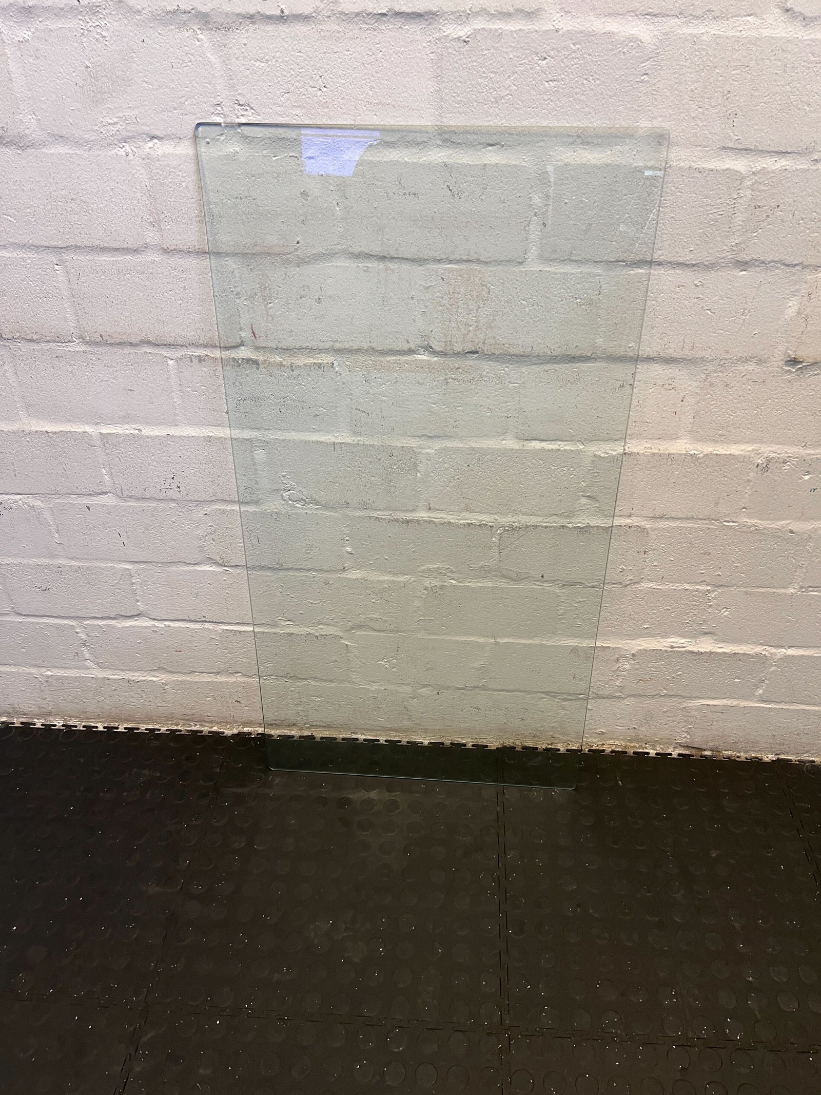 Clear Glass Tabletop - Rectangular Shape with Minor Chip - 2ndhandwarehouse.com