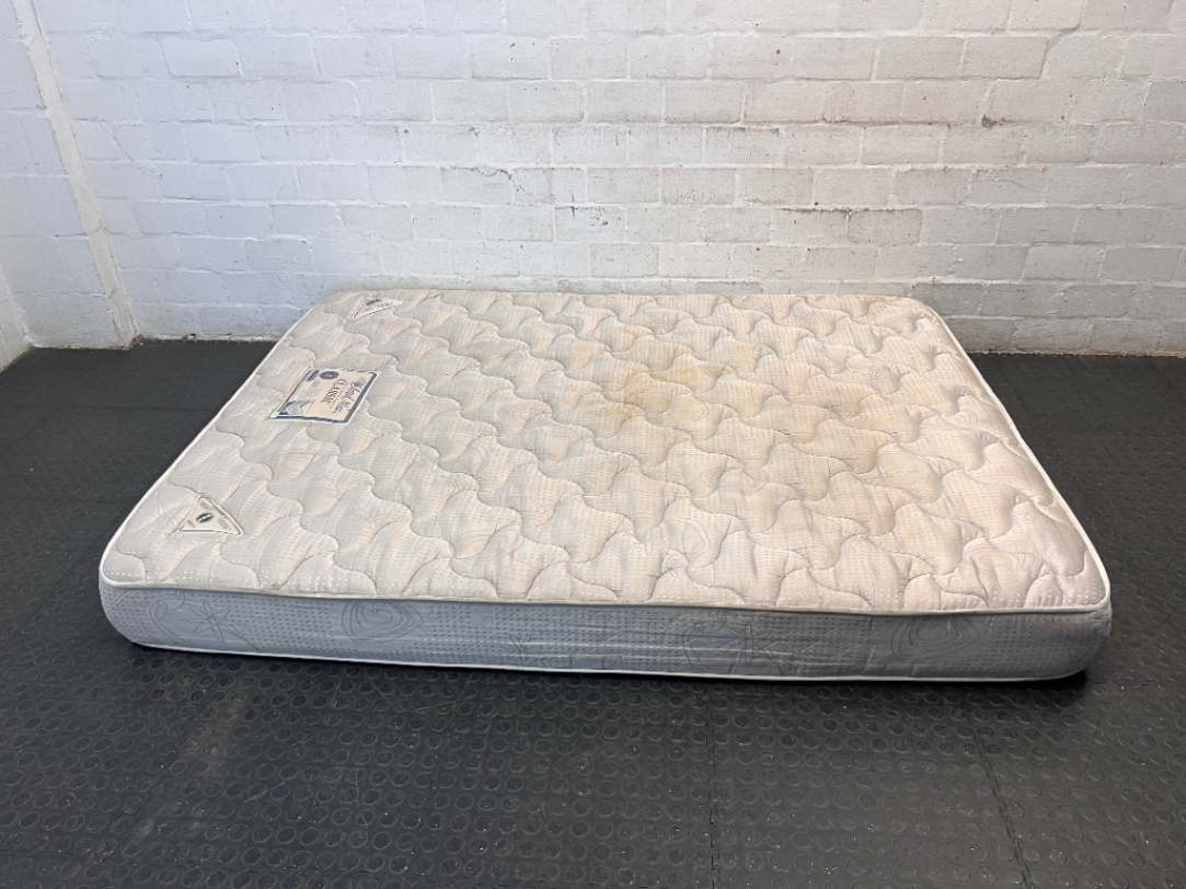 Cloud Nine Classic Extra Length Double Mattress — Well Used with Significant Staining