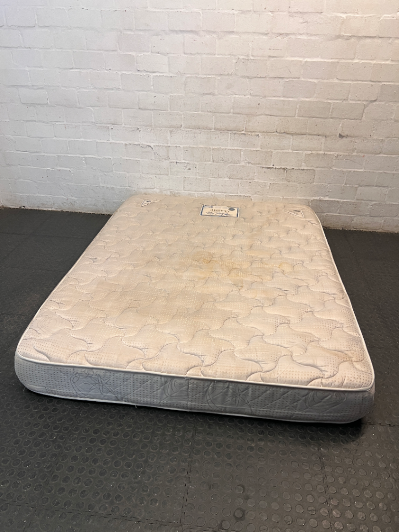 Cloud Nine Classic Extra Length Double Mattress — Well Used with Significant Staining