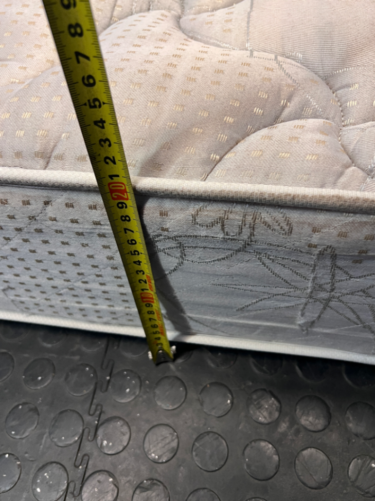 Cloud Nine Classic Extra Length Double Mattress — Well Used with Significant Staining