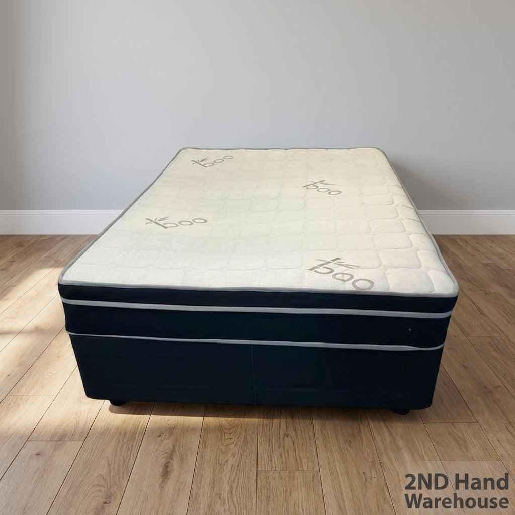 Comfortable Bamboo Mattress & Base Set - Double Size - 2ndhandwarehouse.com