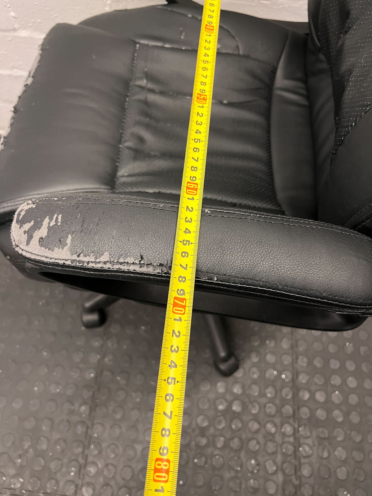 Comfortable Black Executive Office Chair with Minor Wear