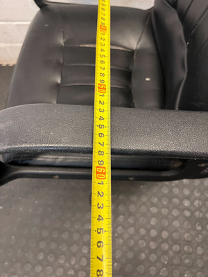 Comfortable Black Faux Leather Office Chair - 2ndhandwarehouse.com