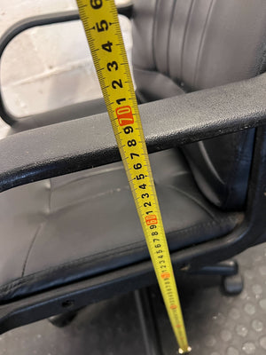 Comfortable Black Faux Leather Office Chair - 2ndhandwarehouse.com