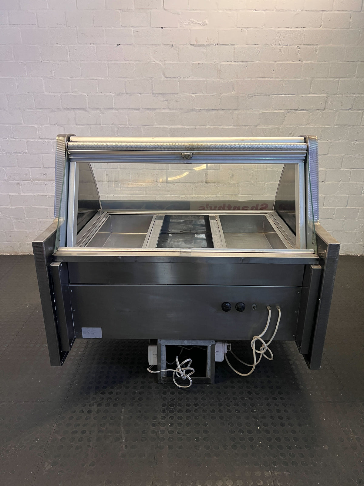 🌟 Commercial Display Food Warmer - Glass and Stainless Steel, Well-Loved