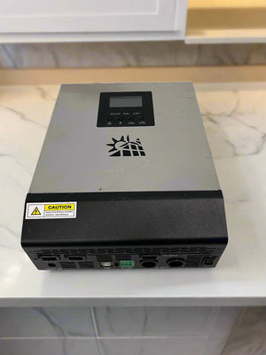 Compact Silver Solar Inverter with LCD Display – Like New! - 2ndhandwarehouse.com
