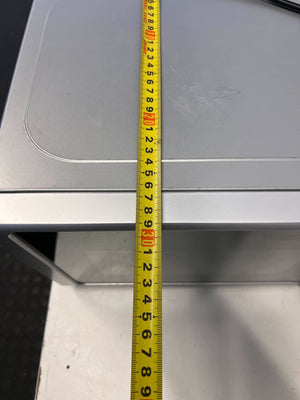 Compact Silver Univa Microwave - Excellent Condition with Minor Scratches - REDUCED